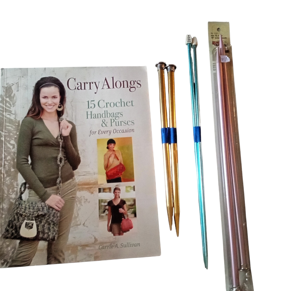 Carry Alongs Crochet Book with Knitting Needles